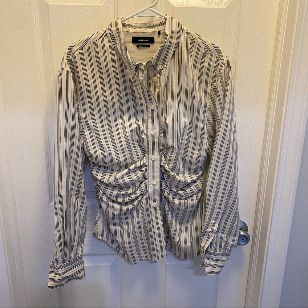 ISABEL MARANT scrunch button down shirt